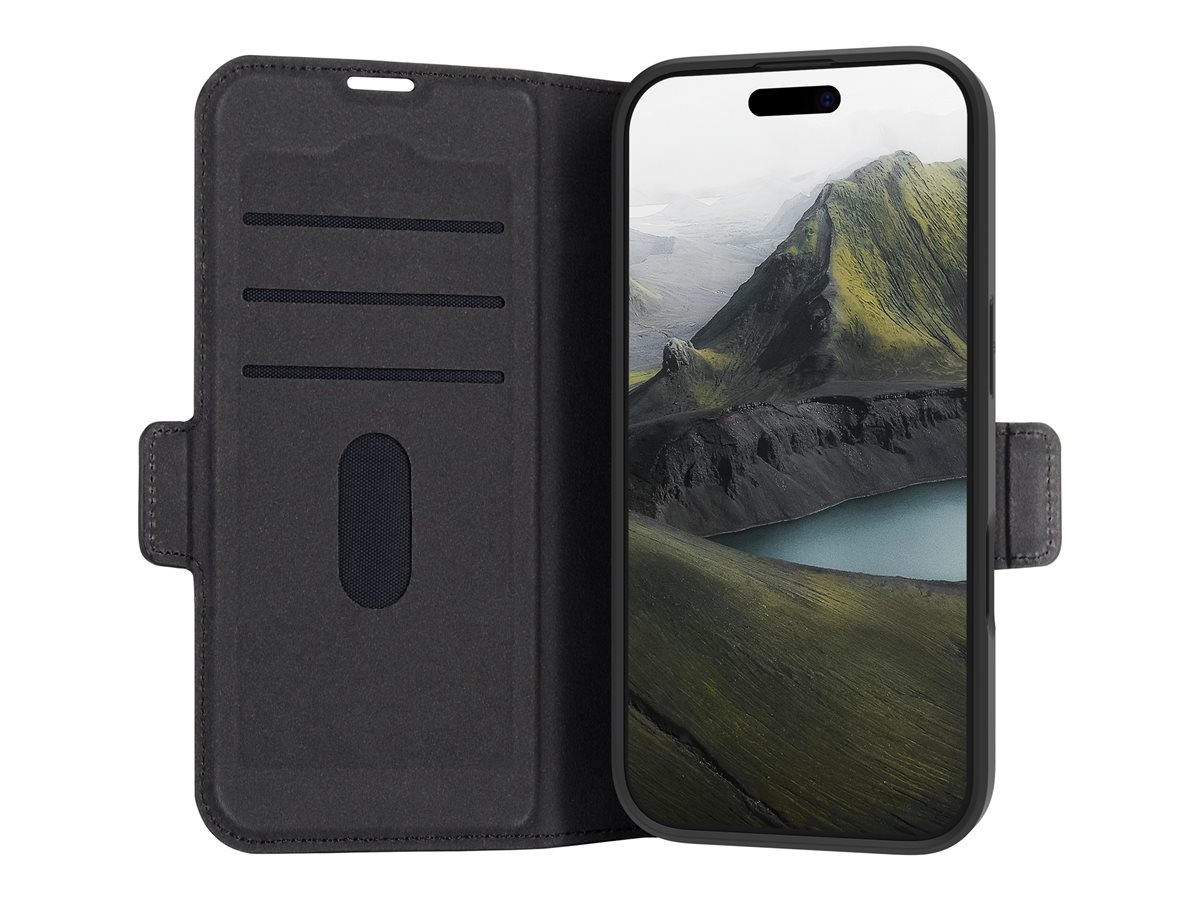 dbramante1928 Sustainable Bergen Folio Case Pro iPhone 16 Pro BLACK - Enterprise Bulk Packaging