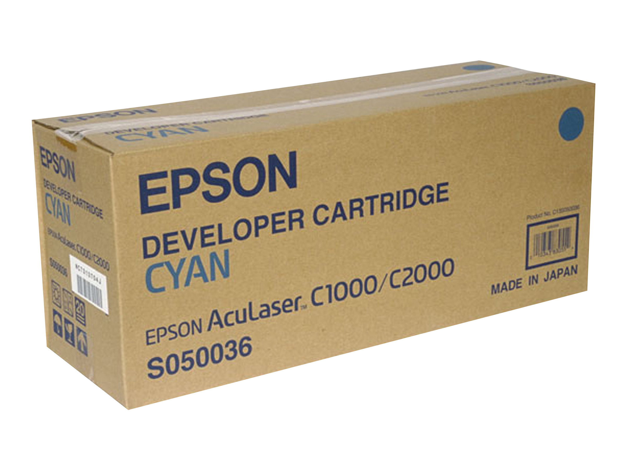Epson S050036 cyan original developer Package view Left-angle 79925