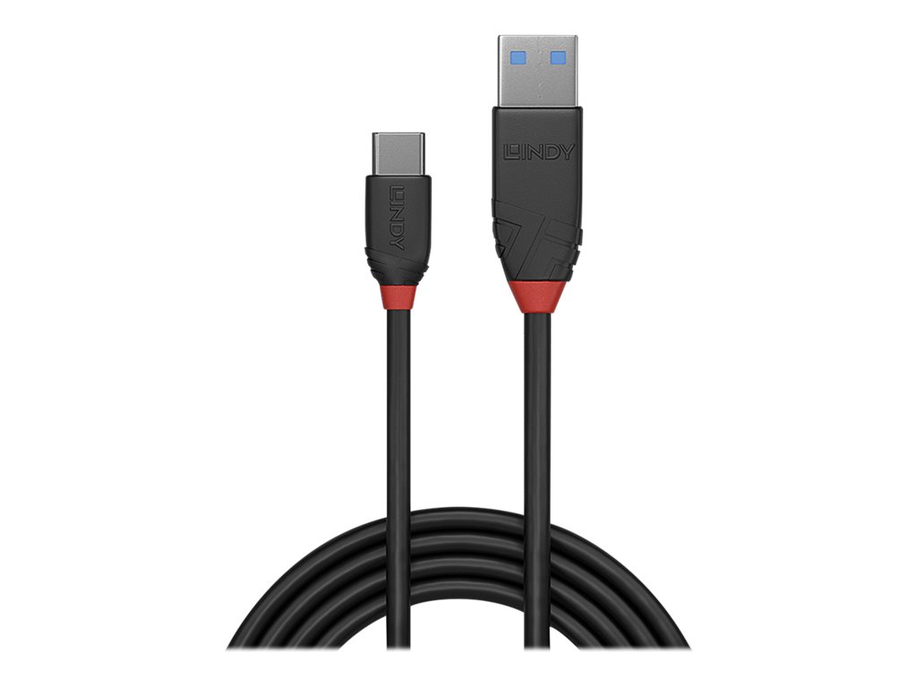LINDY 0.5m USB 3.1 C/A Cable 3A Black
