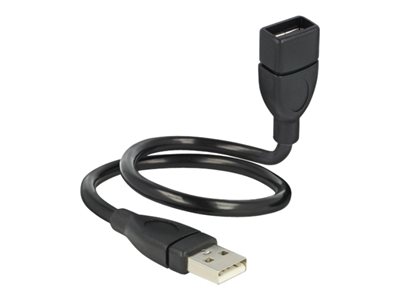 DELOCK USB Verl.A -> A St/Bu 0.35m ShapeCable sw - 83498
