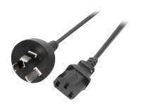 MicroConnect Strøm IEC 60320 C13 Strøm, australsk 3-pin (male) Sort 1.8m Strømkabel