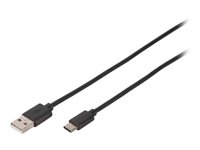 DIGITUS USB 2.0 USB Type-C kabel 1.8m Sort