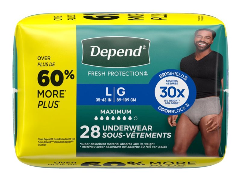 Depend Fresh Protection Adult Incontinence Underwear for Men