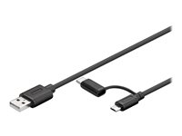 goobay USB 2.0 USB Type-C kabel 1m Sort