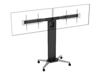 Vision VFM-F50T cart - motorised - for 2 flat panels - matte black