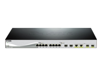 D-Link Web Smart DXS-1210-12TC - Switch - Managed - 8 x 10GBase-T + 2 x 10 Gigabit SFP+ + 2 x combo 10 Gigabit SFP+ - desktop, rack-mountable