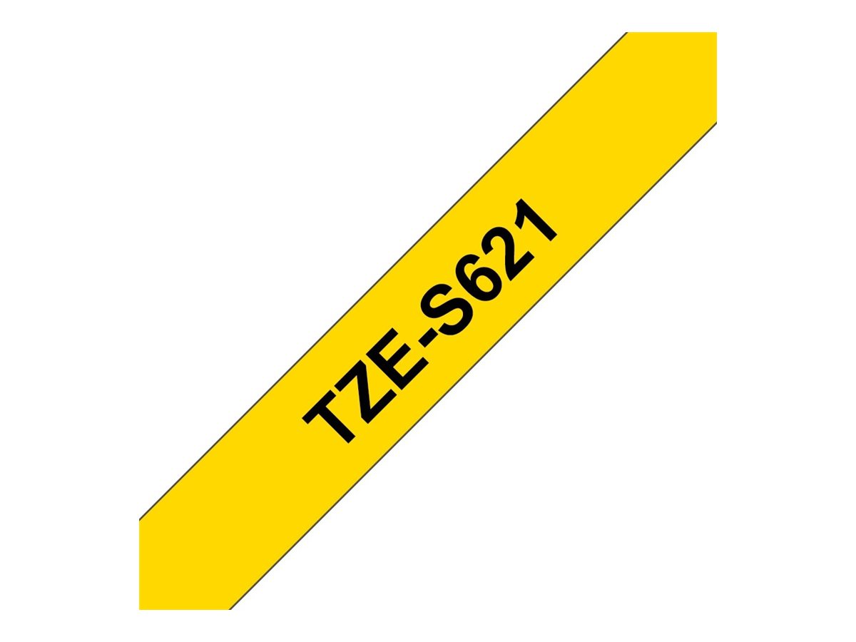 An image of Brother TZe-S621 - laminated tape - 1 cassette(s) - Roll (0.9 cm x 8 m)