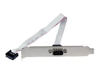 StarTech 16in (40cm) 9 Pin Serial Male to 10 Pin Motherboard Header Slot Plate - motherboard Serial Port Adapter (PLATE9M16) 