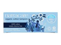 Natracare 100% Certified Organic Cotton Tampons - Super - 20' s