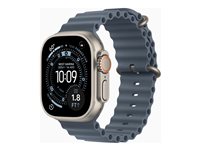 Apple Watch Ultra 3 - natural titanium - Yes smart watch with Ocean band - anchor blue - 64 GB