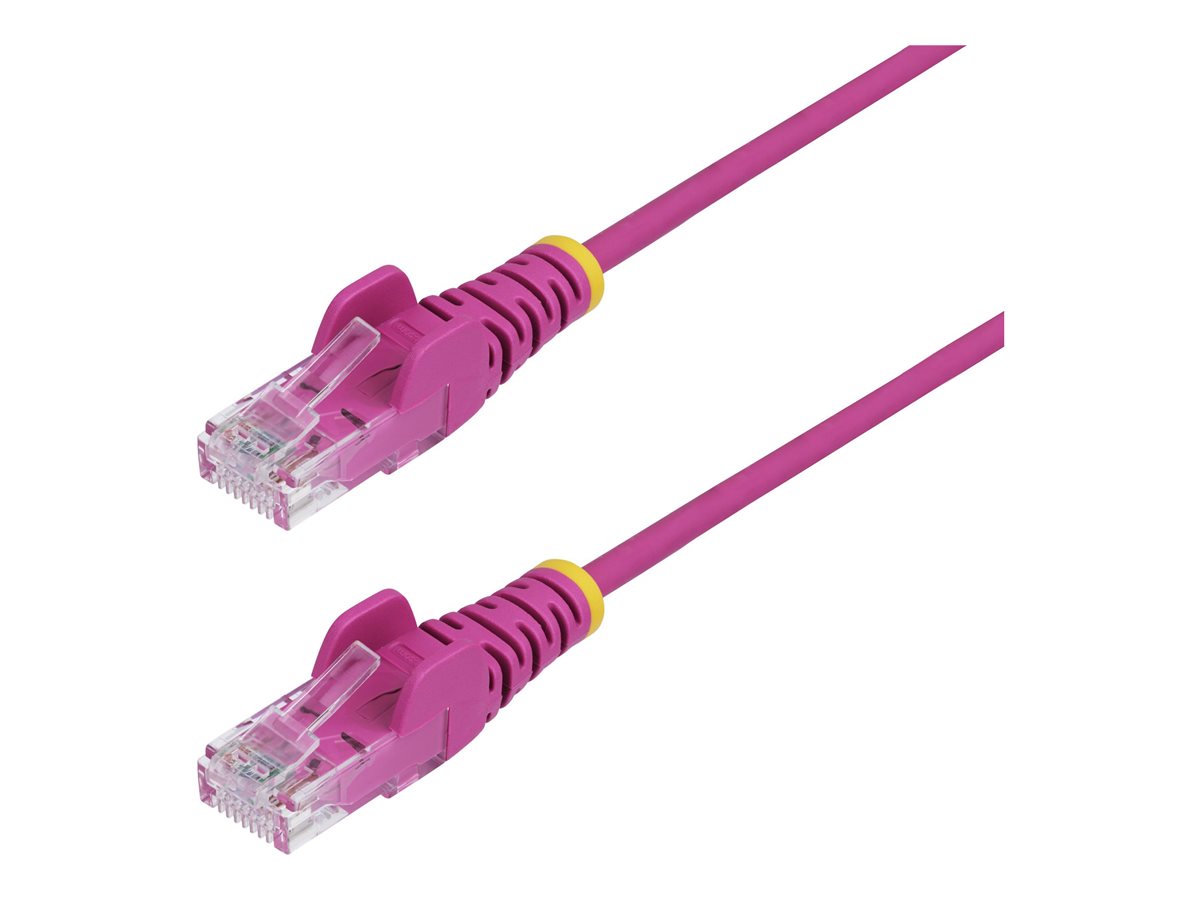 25cm Pink Slim CAT6 Ethernet Cable