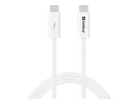 Sandberg USB4 USB Type-C kabel 1m Hvid
