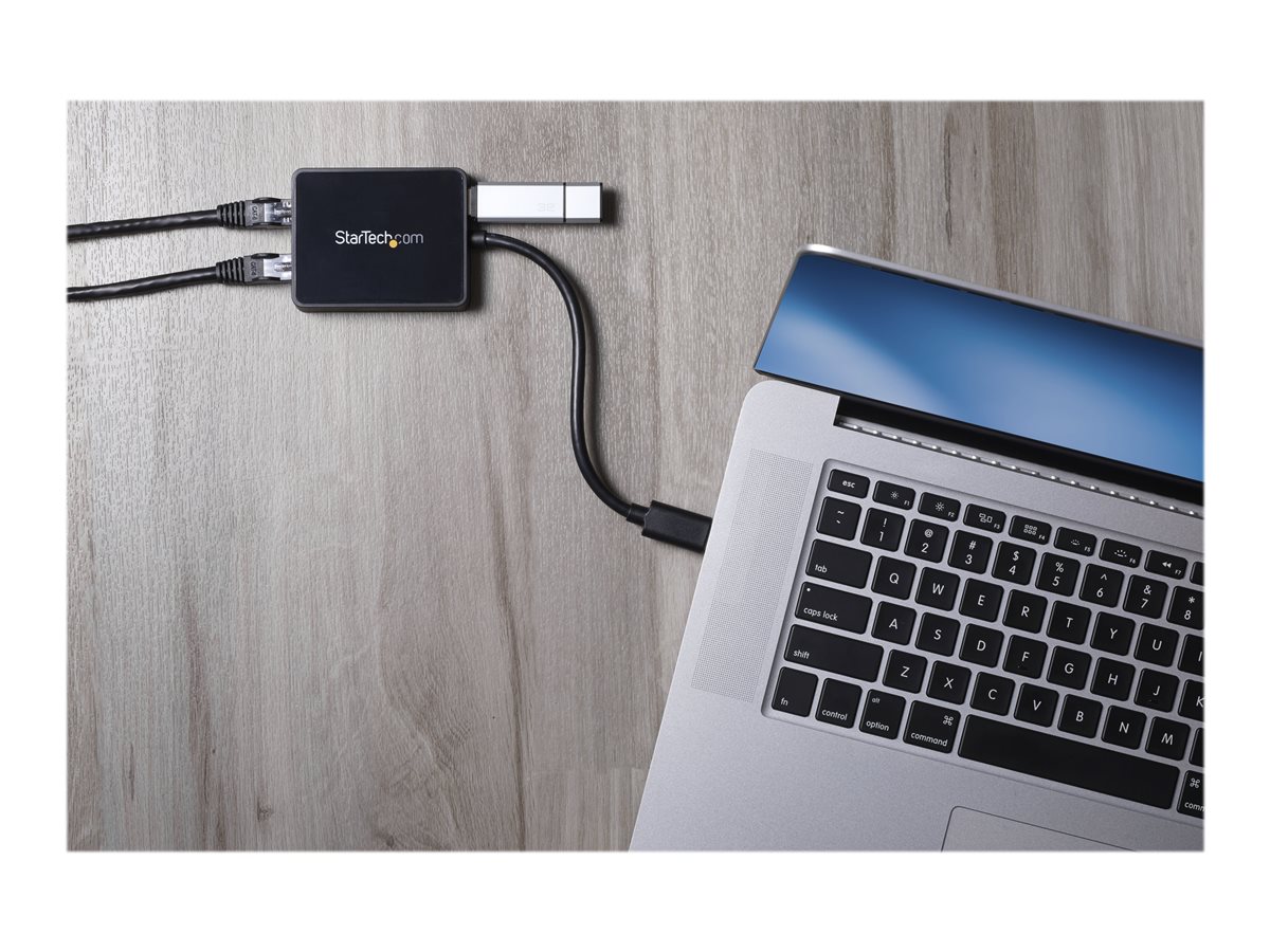 StarTech.com USB 3.0 to Dual Port Gigabit Ethernet Adapter w/ USB Port - 10/100/100 - USB Gigabit LAN Network NIC Adapter (USB32000SPT) - síťový adaptér - USB 3.0 - 2 porty – foto 11