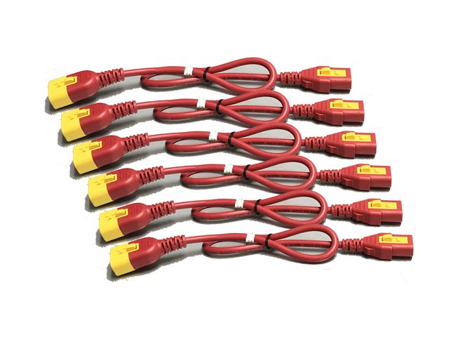 APC Power Cord Kit 6 ea Locking C13 to C14 1.8m Red