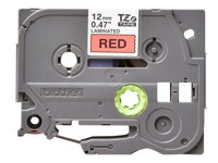 BROTHER RUBAN TZ 12 MM NOIR/ROU
