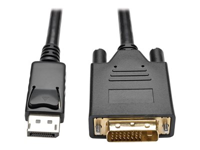 Tripp Lite 3ft DipsplayPort to DVI Adapter Active Converter Cable with Latches DPort 1.2 M/M 3'