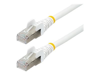 Startech 10ft LSZH CAT6a Ethernet Cable, White, 10 Gigabit Snagless RJ45 100W PoE Patch Cord, CAT 6A 10GbE 27AWG S/FTP Network Cable w/Strain Relief, ETL