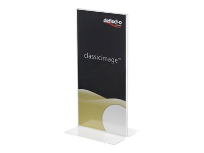 Deflecto Classic Image Sign Holder For 1 3 A4 Double Sided Crystal Clear