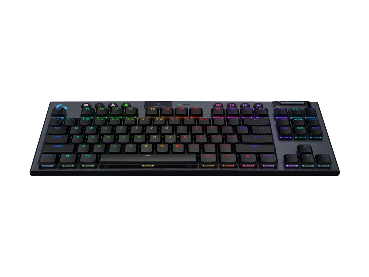 Logitech G G915 X keyboard gaming LIGHTSPEED TKL QWERTY English black Input Product shot Right side 77650