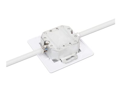 INTELLINET 2-Port Cat6 10G RJ45-Unterputzdose STP weiß