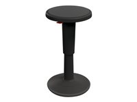 MooreCo Hierarchy Grow Tall Stool round plastic black