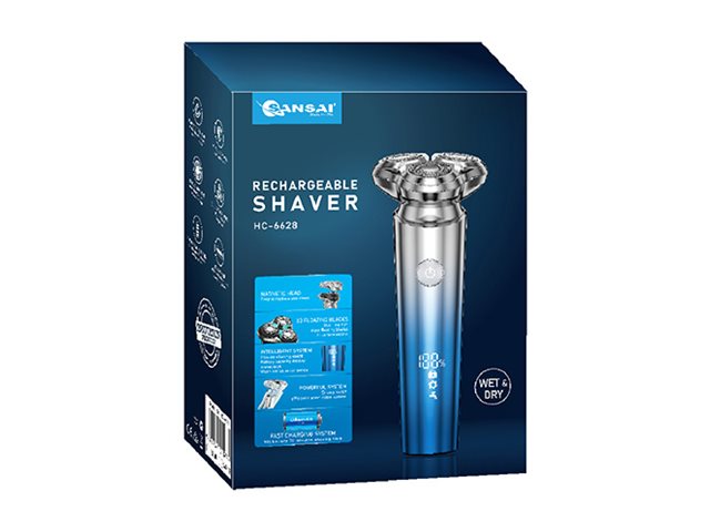 Sansai HC-6628 shaver silver Package view Left-angle 76900