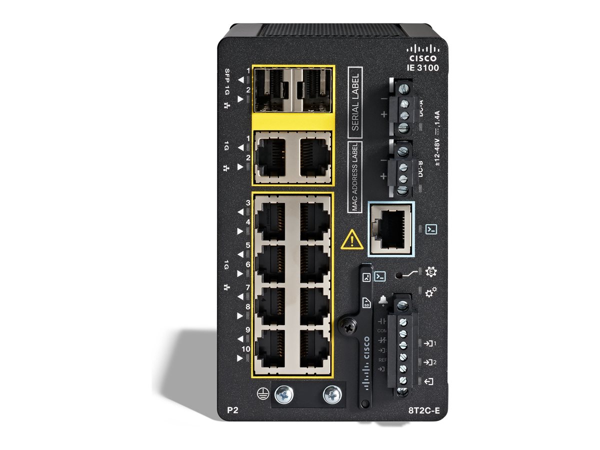 CISCO IE3100 w/8GE PoE+ 2GE Combo Fixed sys Network Essentials