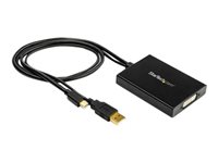 StarTech.com Mini DisplayPort to Dual-Link DVI Adapter - USB Powered - Dual Link Connectivity - Black - DVI Active Display Converter (MDP2DVID2) - videokonverterare - svart