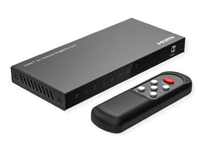 ROLINE 8K HDMI Switch 4-fach mit IR KVM