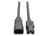 Eaton Tripp Lite Series Power Cord C14 to C15 - Heavy-Duty, 15A, 250V, 14 AWG, 6 ft. (1.83 m), Black
