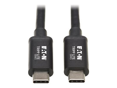 Tripp Lite Thunderbolt 3 Cable 40 Gbps Passive 5A 100W PD 4K USB C M/M 0.5M Black