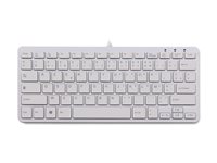 R-Go Compact Tastatur, AZERTY (FR), hvid, kablet Tastatur Kabling Fransk