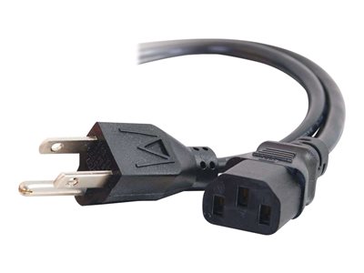 C2G 6ft Power Cord - 18 AWG - NEMA 5-15P to IEC320C13 - Computer Power - power cable - 1.8 m