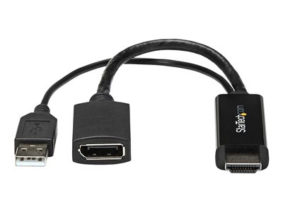 klog rig Hysterisk morsom StarTech.com 4K 30Hz HDMI to DisplayPort Video Adapter w/ USB Power - 6 in  - HDMI 1.4 (Male) to DP 1.2 (Female) Active Monitor Converter (HD2DP) -  Adapterkabel - HDMI, USB (kun