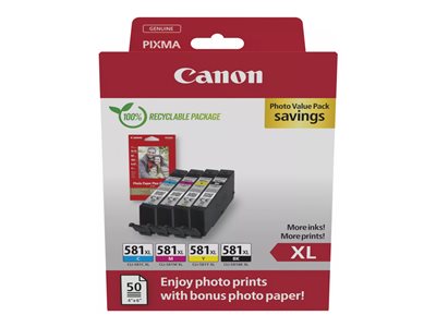 CANON CLI-581XL Ink Cartridge BK/C/M/Y - 2052C006