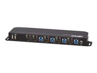 Tripp Lite HDMI USB KVM Switch 4-Port 4K 60Hz HDR HDCP 2.2 IR USB Sharing - KVM-/Audio-/USB-Switch - 4 x KVM/Audio/USB - 1 lokaler Benutzer - Desktop