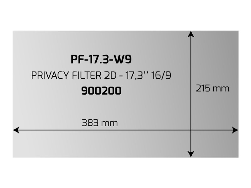 PORT DESIGNS PRIVACY FILTER 2D 17.3p