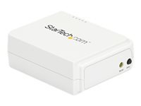 StarTech.com Serveur d'impression USB 2.0 sans fil N avec port Ethernet 10/100 Mb/s - 802.11 b/g/n  et 150 Mb/s - Blanc