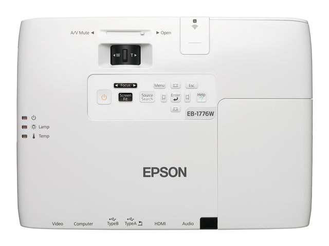 EPSON EB−1776w Epson EB-1776W - 3LCD projector - portable - 802.11g/n wireless