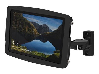 Compulocks Swing Arm Surface Pro7 / Galaxy TabPro S Wall Mount Kiosk Black