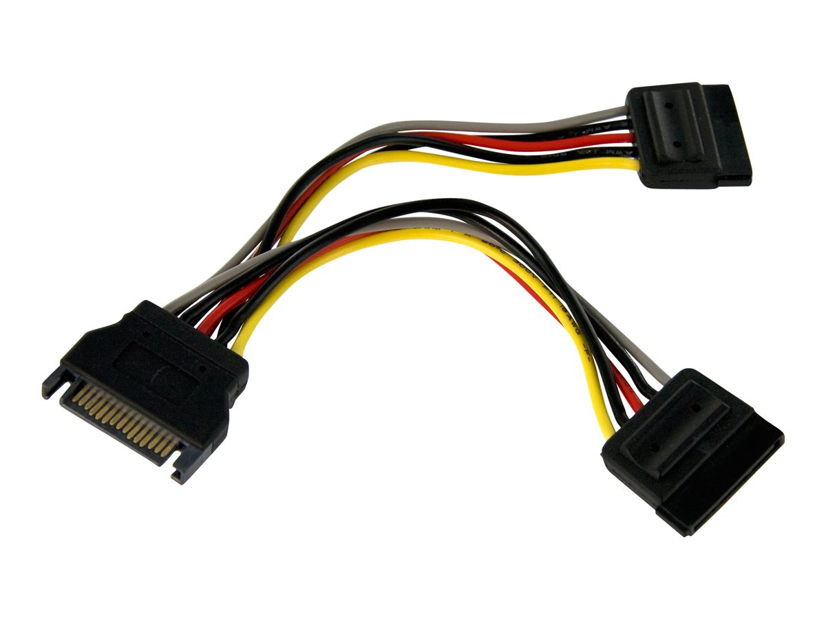 StarTech.com 6in SATA Power Y Splitter Cable Adapter - M/F - Power splitter - SATA power (M) to SATA power (F) - 6 in - PYO2SATA - separátor k napájení - SATA napájení do SATA napájení - 15.2 cm