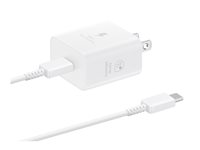 Samsung EP-T2510 Power adapter 25 Watt SFC (USB-C) on cable: USB-C white
