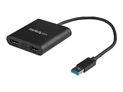 StarTech.com USB 3.0 to Dual HDMI Adapter - 4K 30Hz - External Video & Graphics Card - Dual Monitor Display Adapter - S…
