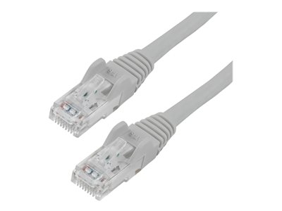 StarTech.com 50ft CAT6 Ethernet Cable, 10 Gigabit Snagless RJ45 650MHz 100W PoE Patch Cord, CAT 6 10GbE UTP Network Cable w/Strain Relief, Gray, Fluke Tested/Wiring is UL Certified/TIA