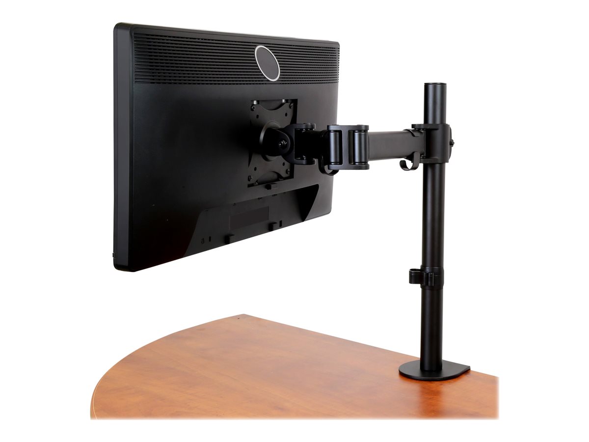 StarTech.com Desk Mount Monitor Arm for up to 34" VESA Compatible Displays, Articulating Pole Mount with Single Monitor Arm, Ergonomic Height Adjustable, Desk Clamp or Grommet, Black - Small Footprint Design (ARMPIVOTB) nastavitelné rameno - pro Displej LCD – foto 8