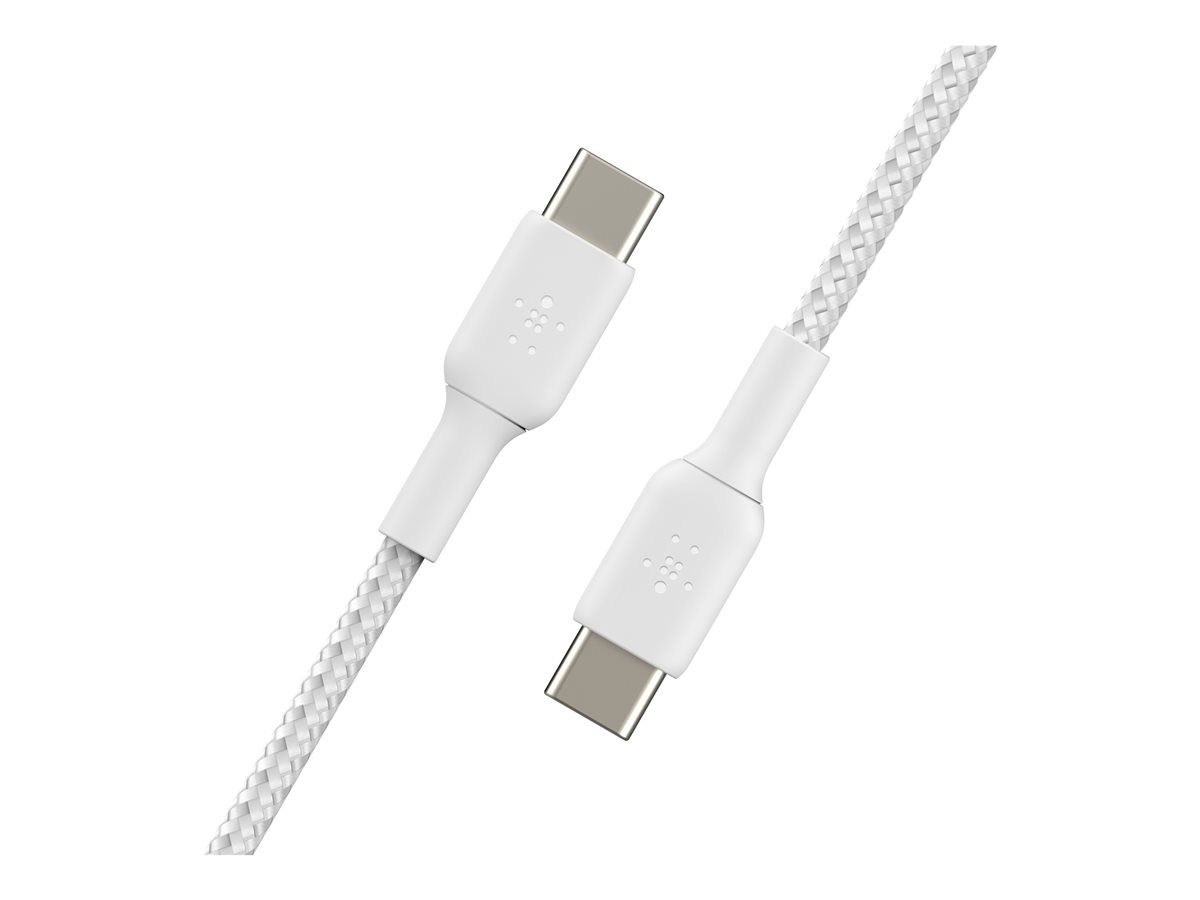 BELKIN Câble tressé USB-C USB-C 1m blanc
