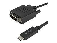 StarTech.com 3.3 ft / 1 m USB-C to DVI Cable - USB Type-C Video Adapter Cable - 1920 x 1200 - Black (CDP2DVIMM1MB) - USB / DV