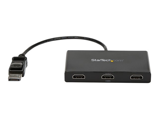 StarTech.com 3-Port Multi Monitor Adapter, DisplayPort 1.2 to HDMI MST Hub, Triple 1080p HDMI Monitor, Video Splitter for Extended Desktop Mode on Windows PCs Only, DP to 3x HDMI MST Hub - Multi Stream Transport (MSTDP123HD)