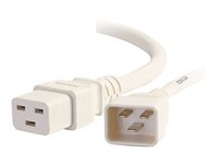 C2G 8ft 12AWG Power Cord (IEC320C20 to IEC320C19) White Power cable TAA Compliant 