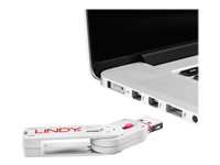 Clé USB et 4 bloqueurs de ports USB, Rose